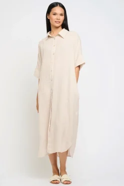 Maxi Linen Blouse Dress
