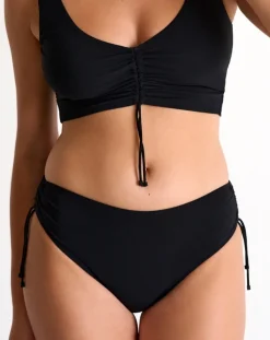 Mid Rise Cinch Up Bikini Bottom