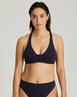 Midnight Blue Holiday Bikini Top, Size L