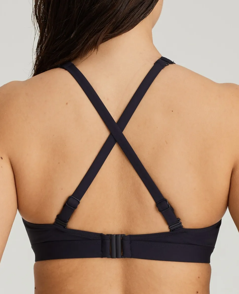 Midnight Blue Holiday Bikini Top, Size L