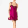 Morgan Lace Spaghetti Silk Chemise, Size XS