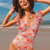 Nerida Plunge One-Piece Swimsuit: Size S