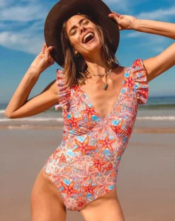 Nerida Plunge One-Piece Swimsuit: Size S