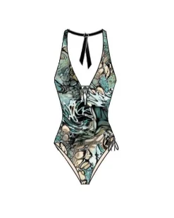 Oceane Halter Tie Swimsuit: Size M