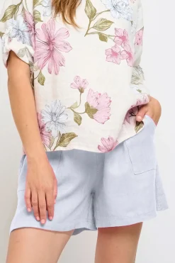Patch Pocket Linen Shorts