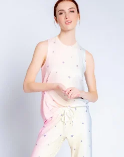 Peachy Party Stars Tank: Size L