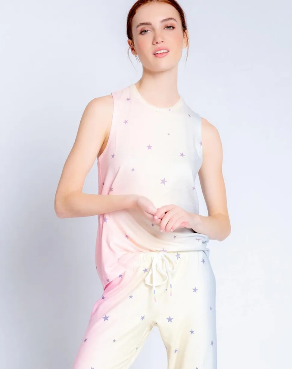 Peachy Party Stars Tank: Size L