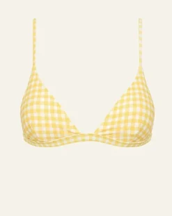 Pineapple Weekend Triangle Bikini Top: Size S