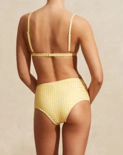 Pineapple Weekend Triangle Bikini Top: Size S