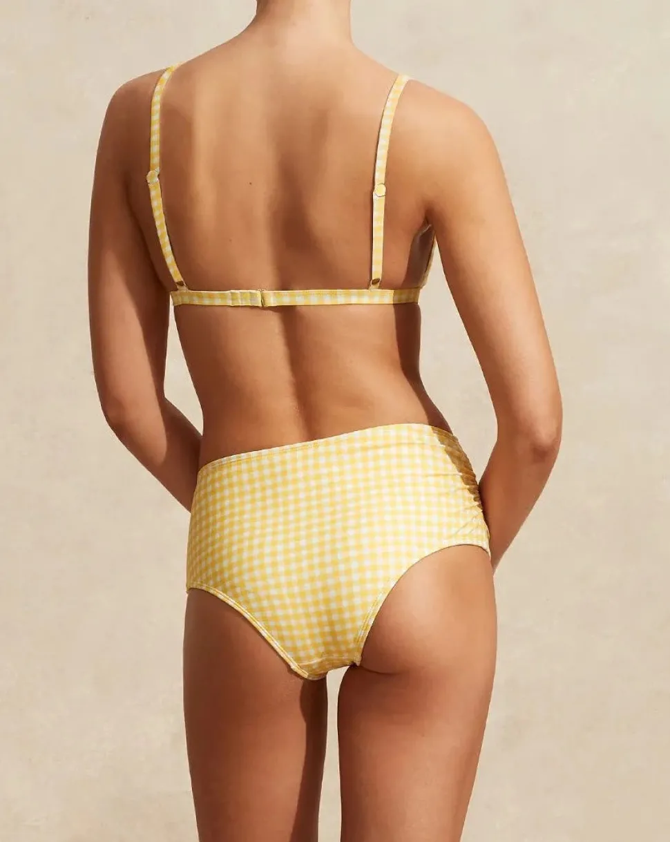 Pineapple Weekend Triangle Bikini Top: Size S