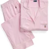 Pink Lady Knit Oxford Long Pajama Set