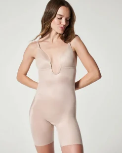 Plunge Low-Back Shaping Mid-Thigh Bodysuit: Suit Your Fancy