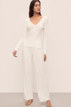 Pointelle Henley PJ Set
