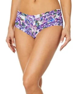 Printed Signature Lace Boyshort: Sale- Size L