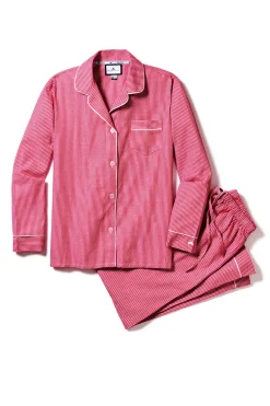 Red Gingham Flannel Pajama Set