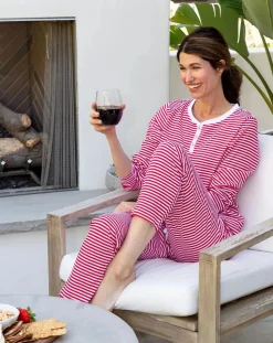 Red Stripe Cotton PJ Set