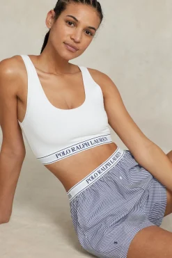 Repeat-Logo Scoop Cropped Tank