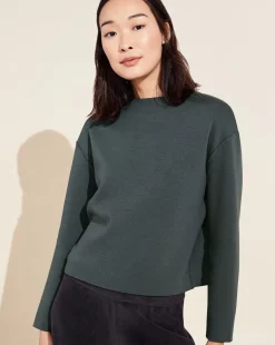 Reversible Plush Funnel Neck Pullover Set: Size S