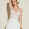 Savona Chemise & G-String - Mandorla/Moon Ivory