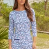 Seaside Navy Cabana Shift Dress