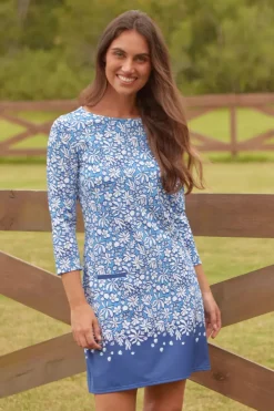 Seaside Navy Cabana Shift Dress