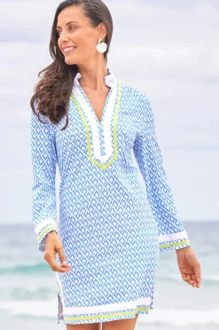 Seaside Pique Long Tunic Cover Up
