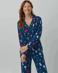 Seasonal Delights Cotton Stretch Jersey PJ Set: Size XL