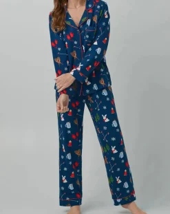 Seasonal Delights Cotton Stretch Jersey PJ Set: Size XL