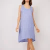 Sleeveless Linen Sheath Dress