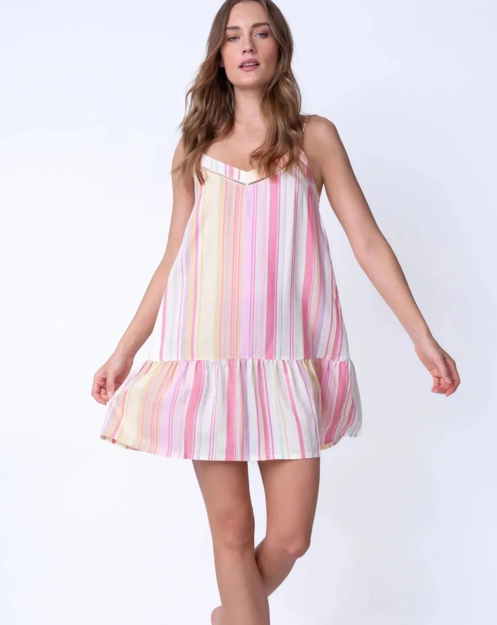 Staycation Striped Dress: Size M