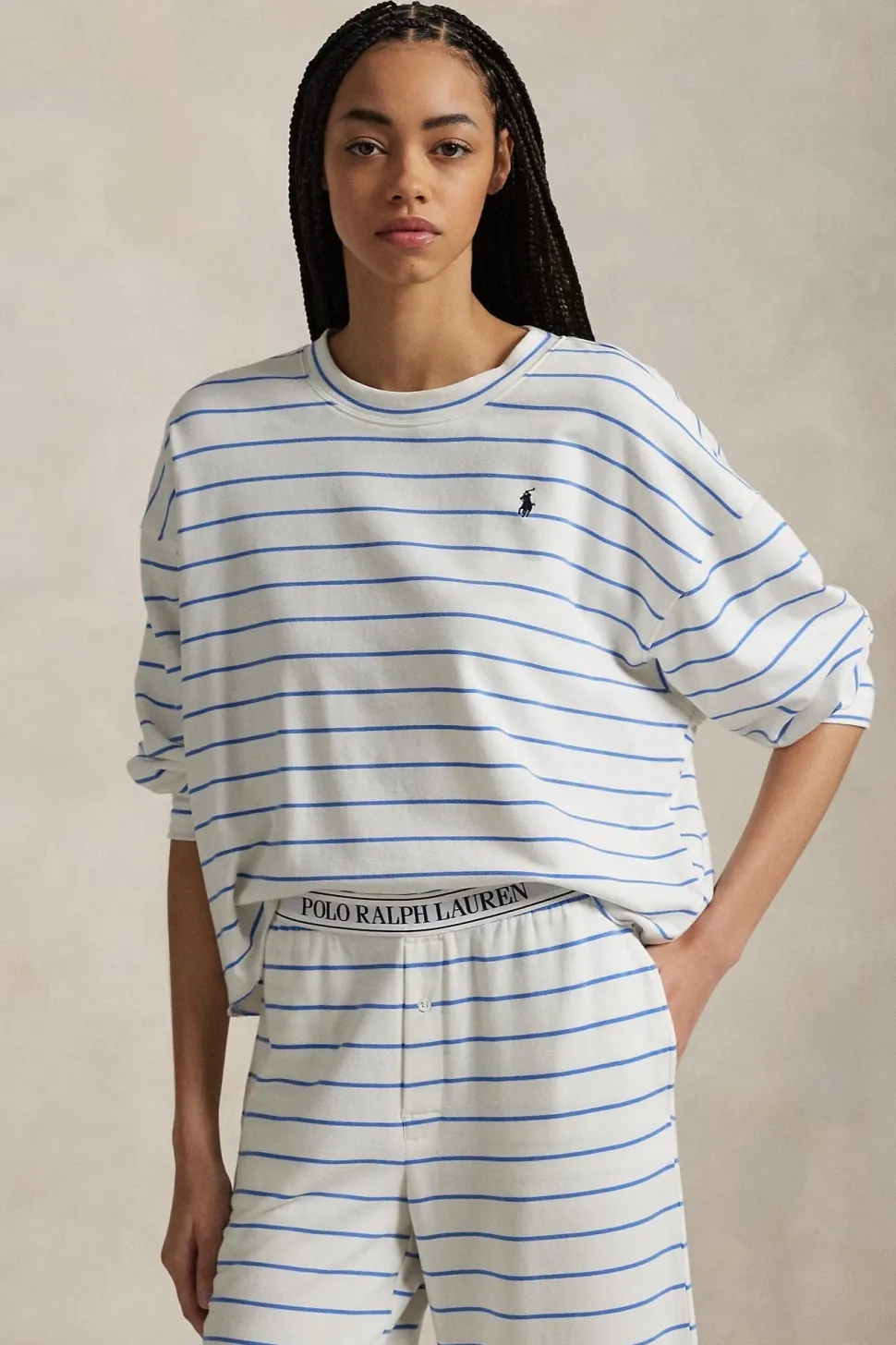 Striped Long Pajama Set