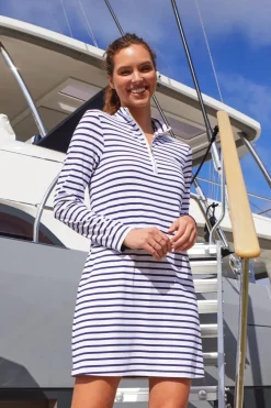 Striped Performance Long Sleeve Sport Dress