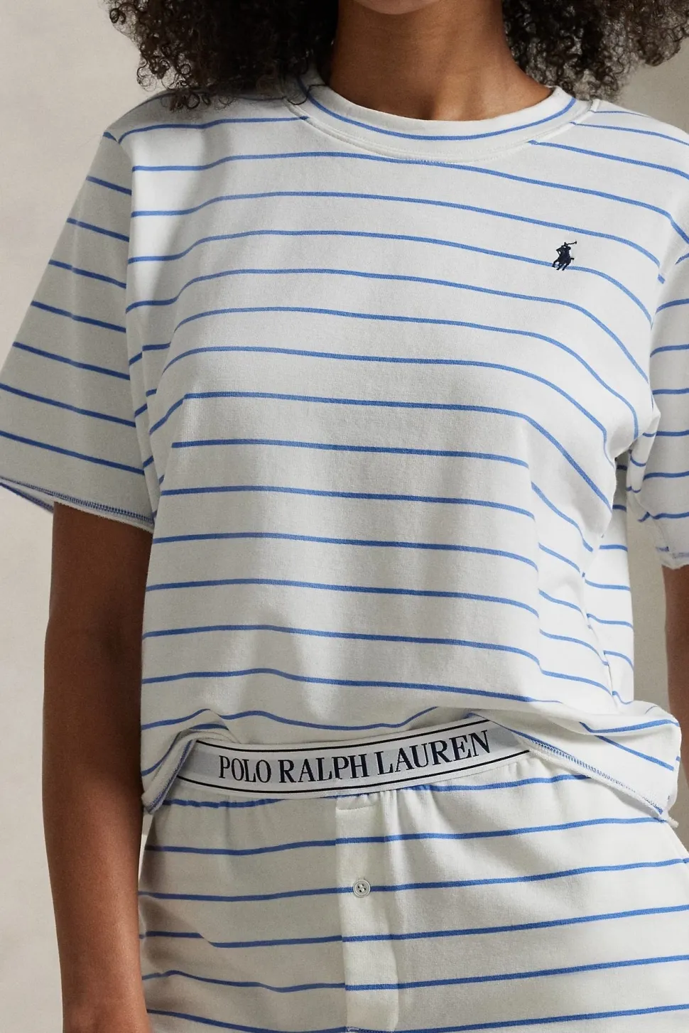Striped Short-Sleeve Pajama Set