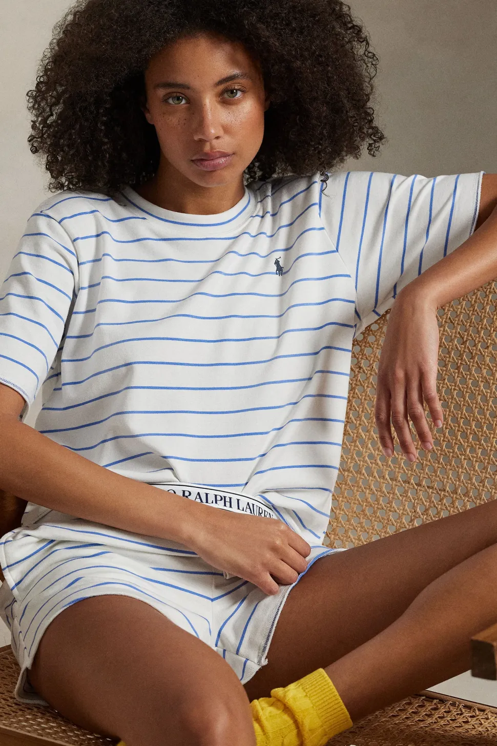 Striped Short-Sleeve Pajama Set
