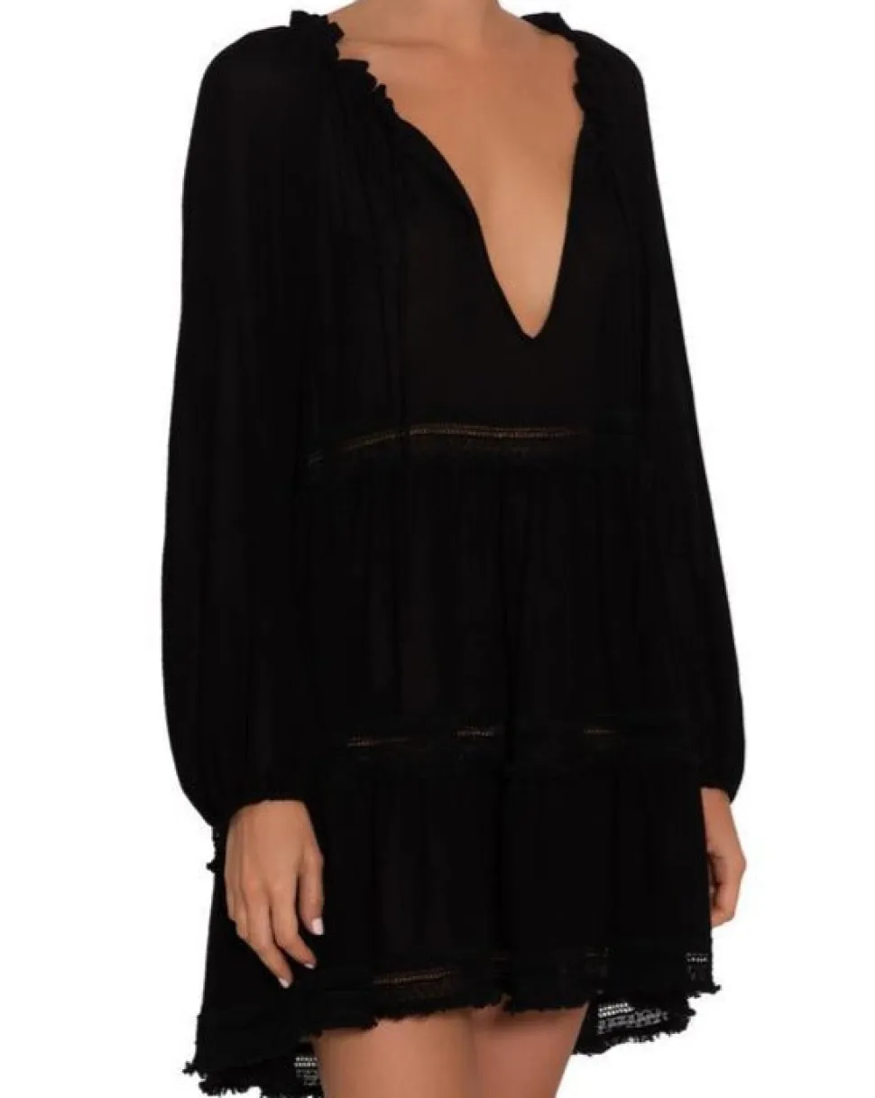 Summer Of Love Sofia Coverup Black: Size S