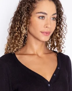 Textured Essentials Long Sleeve Top: S, L, XL