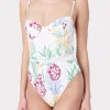 Tropical Pineapple Belted One Piece Swimsuit