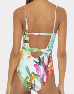 Under the Sea Belted One Piece Swimsuit