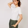 Viscose Basic Short Sleeve Crew Neck